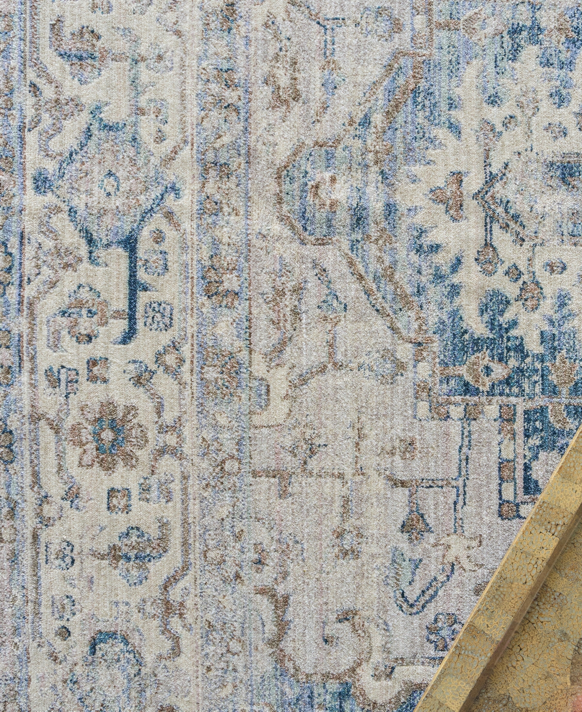 The Met X Exquisite Rugs Vintage Looms Vtl-77 8'x10' Area Rug In Blue,beige