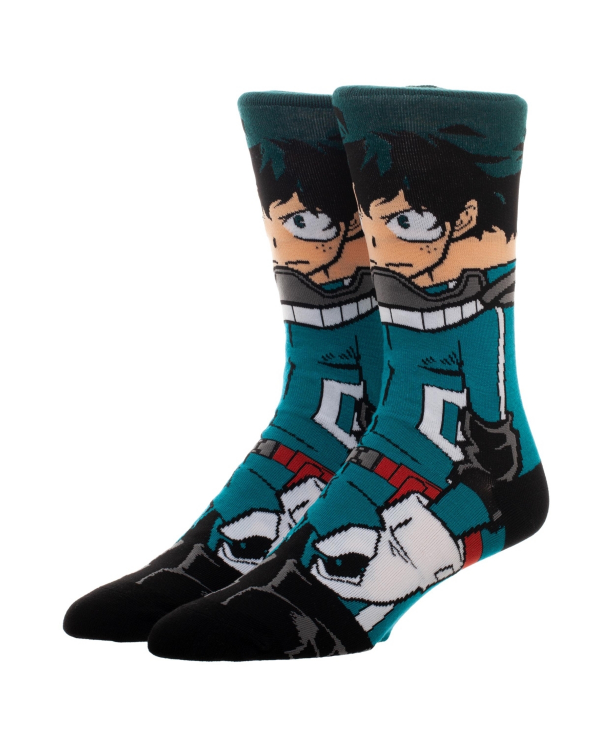 Men's Anime Character Izuku Casual Crew Socks for Men - Multicolored