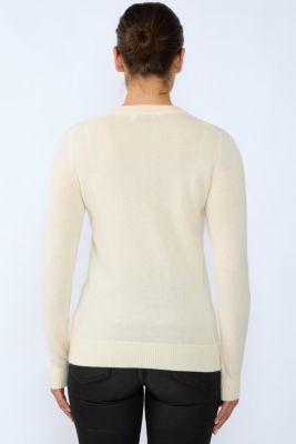 Women's 100% Pure Cashmere Long Sleeve Crew Neck Pullover Sweater
