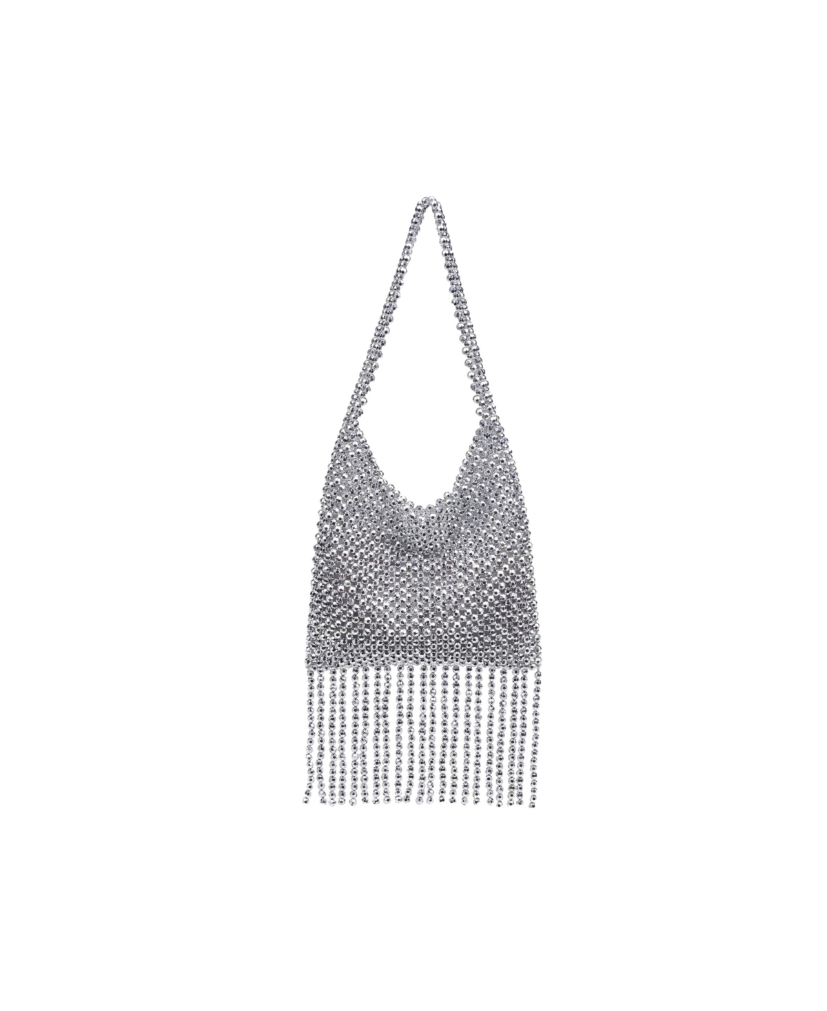 Women's Plus Size Sparkle Fringe Shoulder Bag - Silver