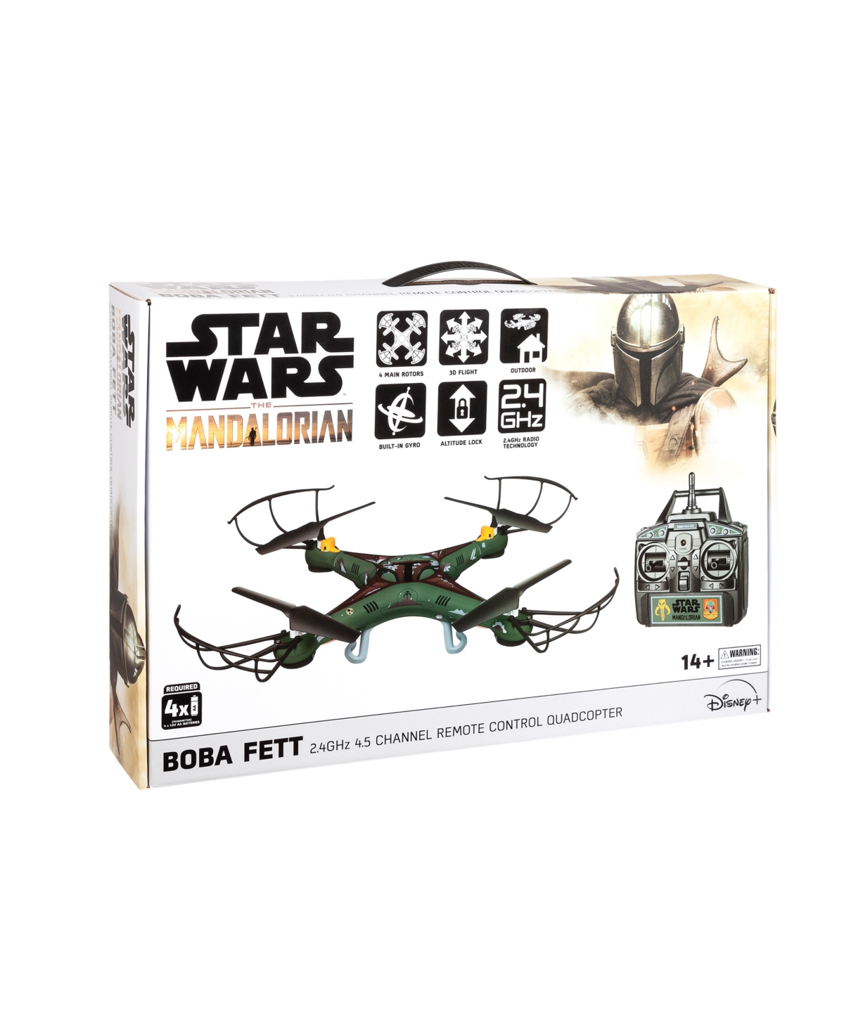World Tech Toys Star Wars The Mandalorian Boba Fett 2.4ghz 4.5ch Rc Quadcopter In Multi