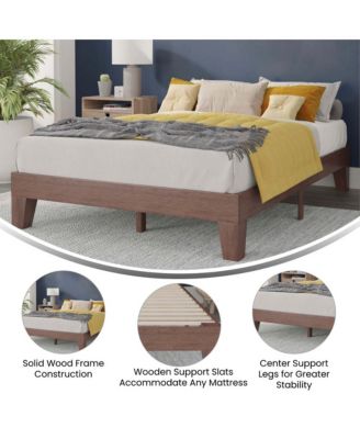 Eduardo Platform Bed Frame, Solid Wood Platform Bed Frame With Slatted Support, No Box Spring Needed