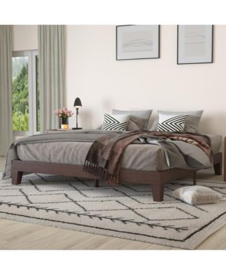 Eduardo Platform Bed Frame, Solid Wood Platform Bed Frame With Slatted Support, No Box Spring Needed