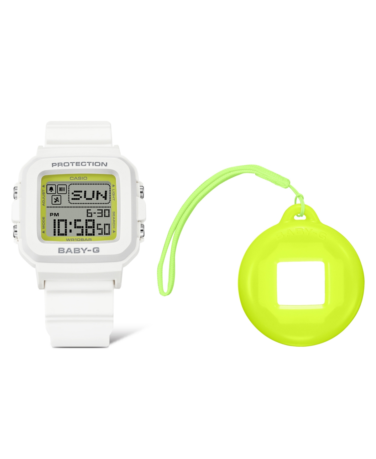 G-shock Baby-g Women's Digital White Resin Watch, 39mm Bgd10k-7 In White