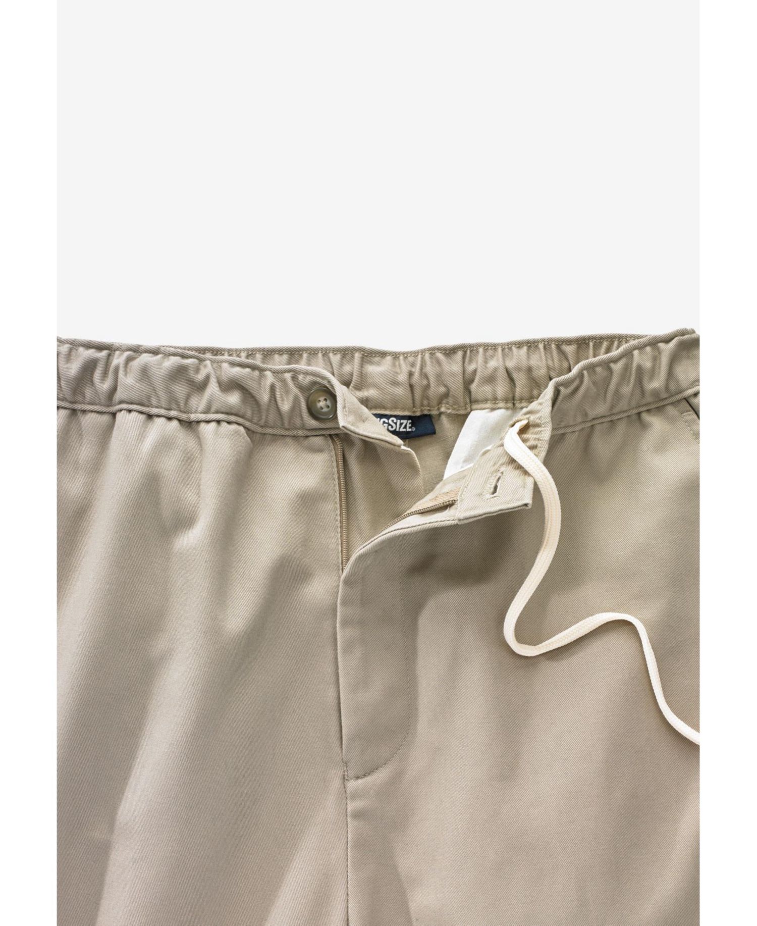 Men's Relaxed Fit Wrinkle-Free Full Elastic Plain Front Pants