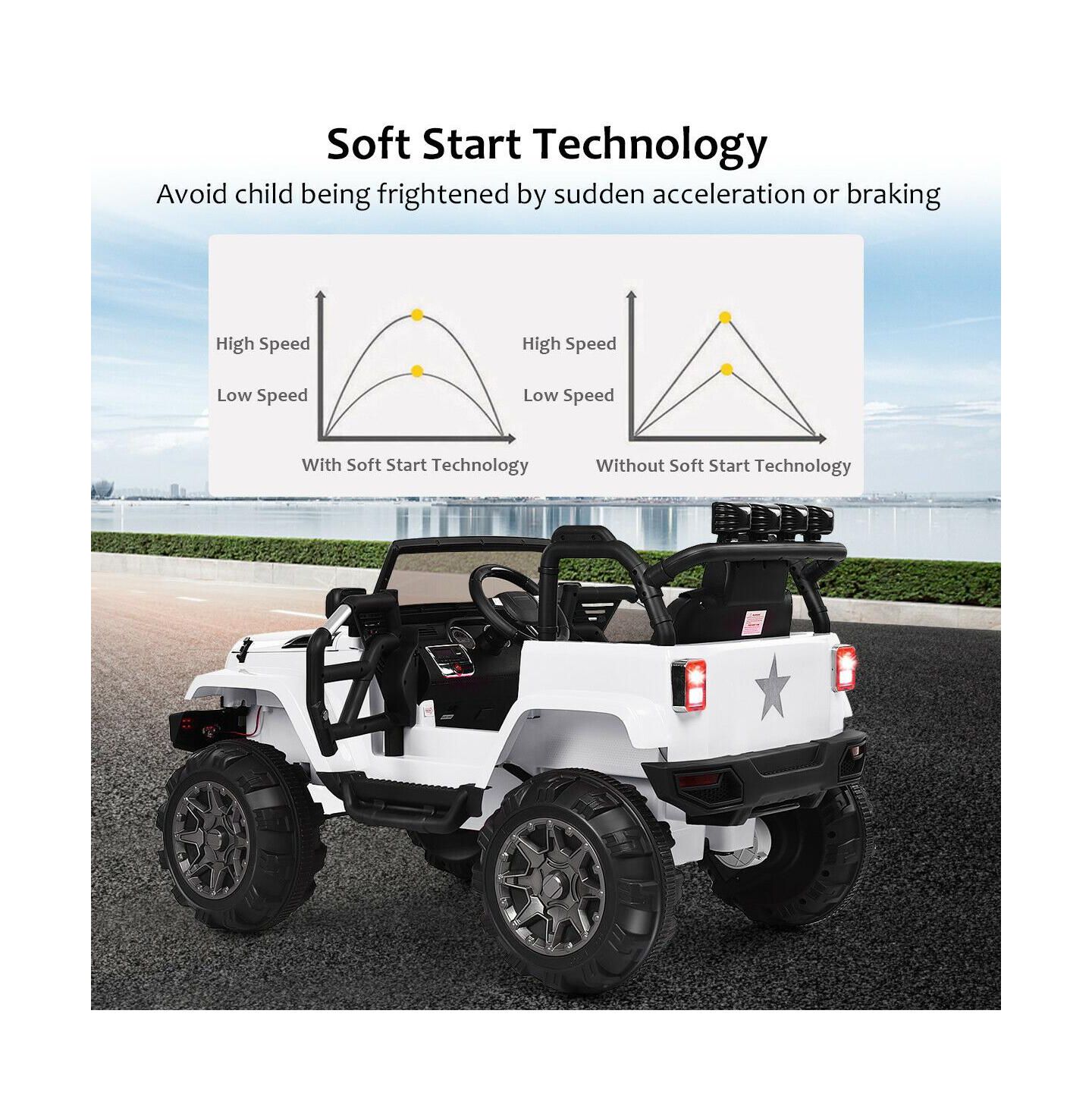 Детская игрушка SUGIFT 12V Electric Ride On Truck with Parental Remote Control and LED Lights — фото 5