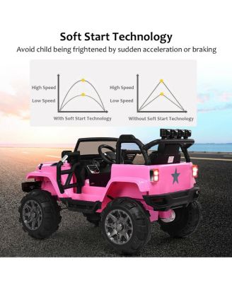 12V Electric Ride On Truck with Parental Remote Control and LED Lights