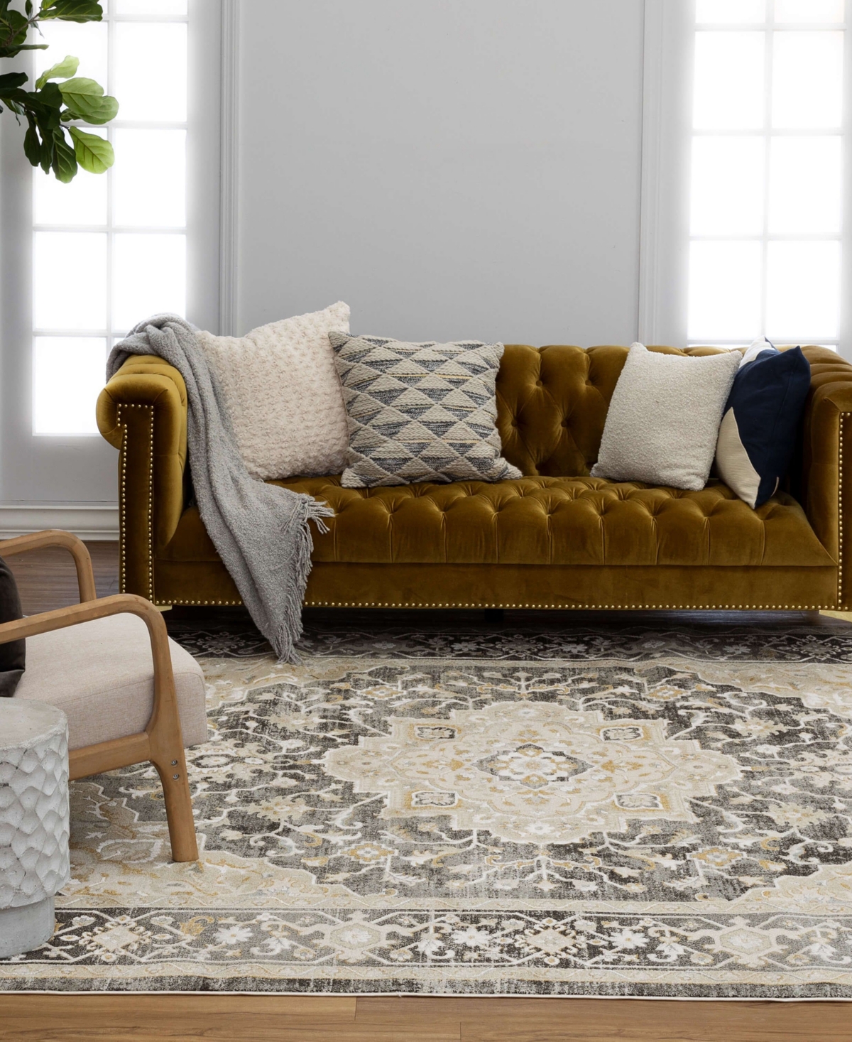 Karastan Windermere Edenhall Area Rug, 6'6 X 9'10 In Gray