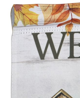 Welcome Friends Fall Harvest Outdoor Garden Flag - 18" x 12.5"