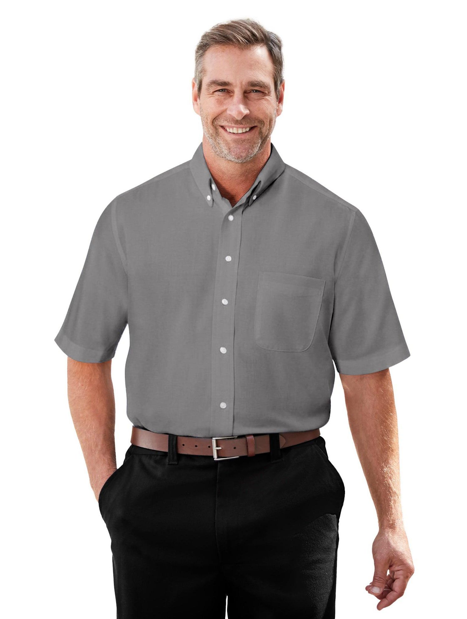 Men's Short-Sleeve Wrinkle-Free Everyday Oxford