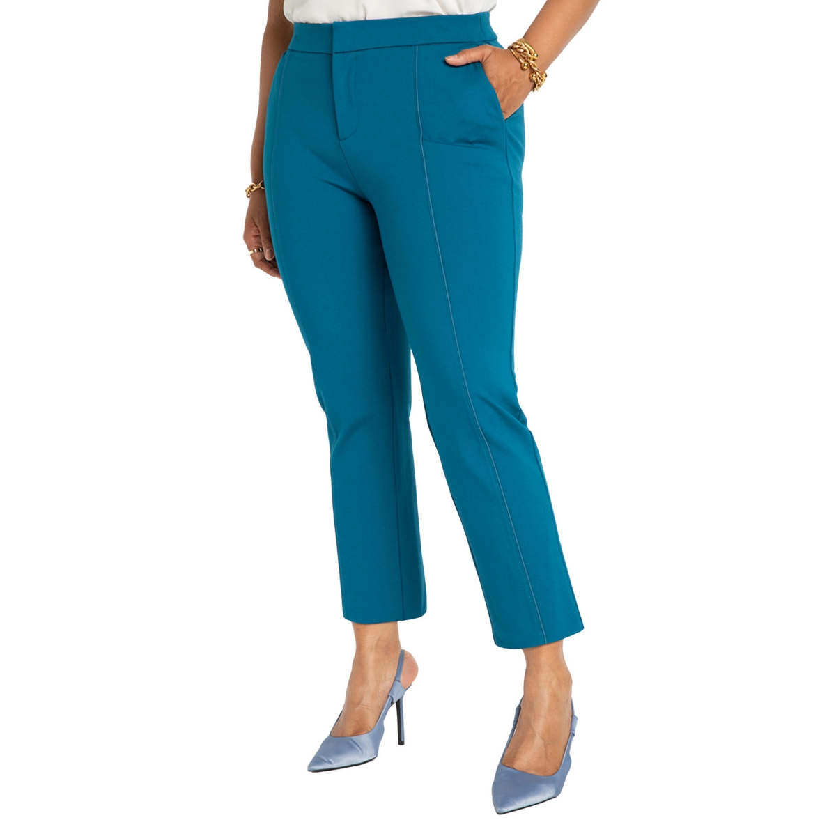 Plus Size Tall The Ultimate Stretch Slim Leg Pant - Cornflower blue