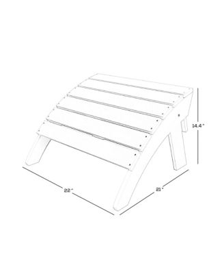 Outdoor Patio All-weather Modern Folding Ottoman