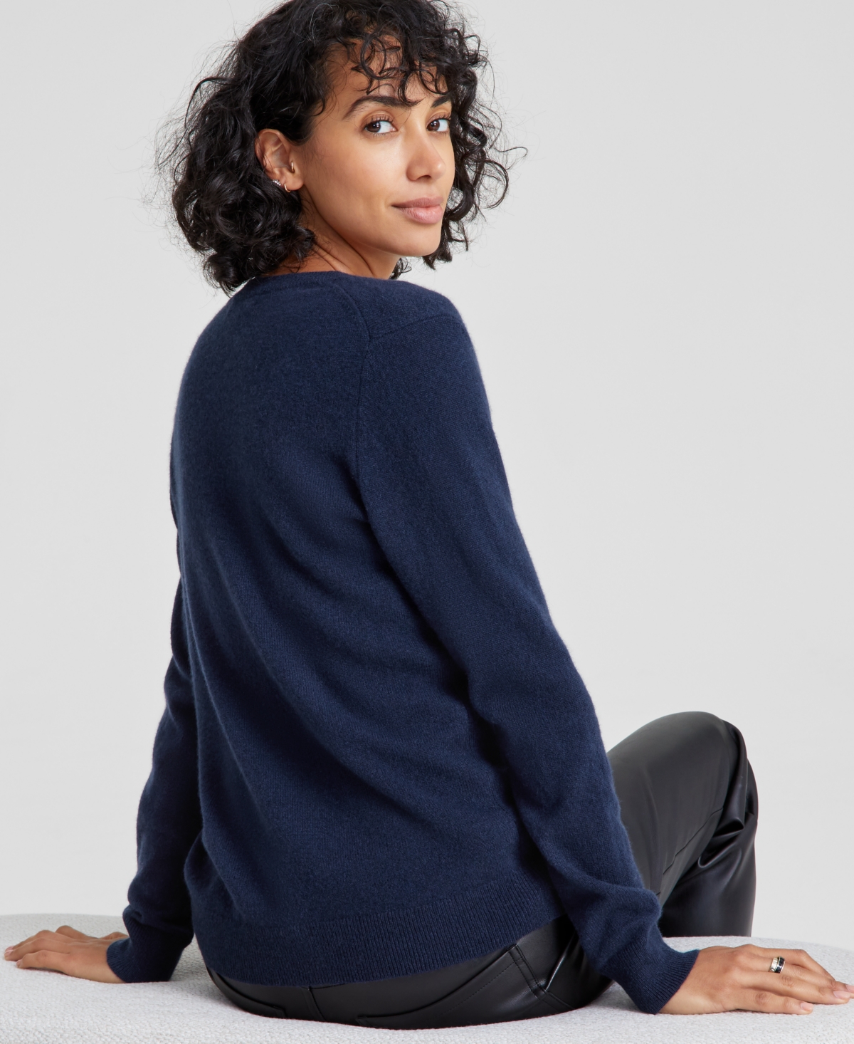 Charter Club 100% Cashmere Women's V-Neck Long-Sleeve Sweater, Created for Macy's