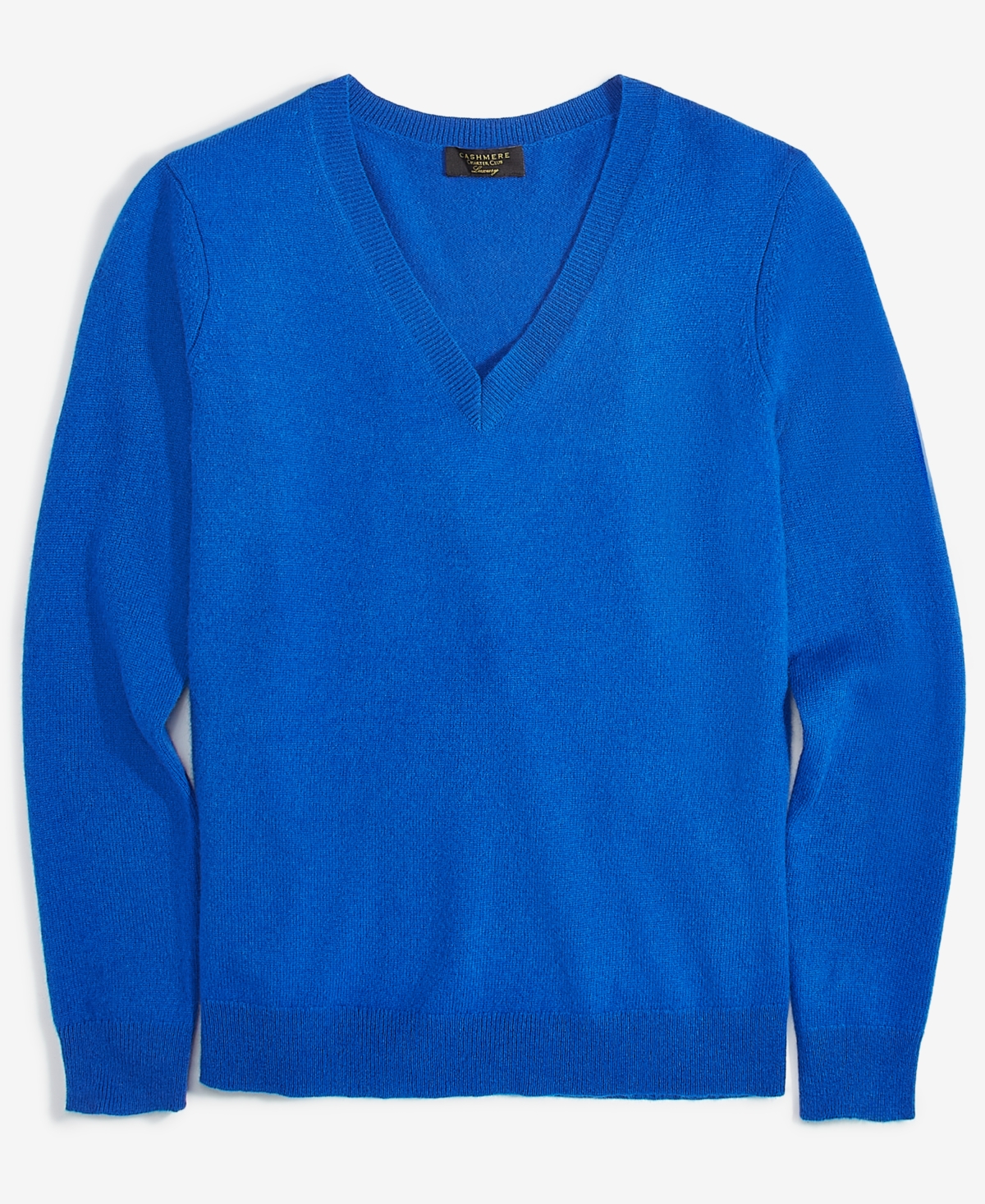Charter Club 100% Cashmere Women's Petite V-neck Long-sleeve Sweater, Created For Macy's In Bright Marine