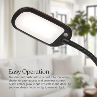 Litespan 53" Dimmable LED Reading Task Lamp with Height Adjustable Gooseneck