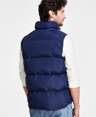 Men's Solid-Color Quilted Puffer Vest