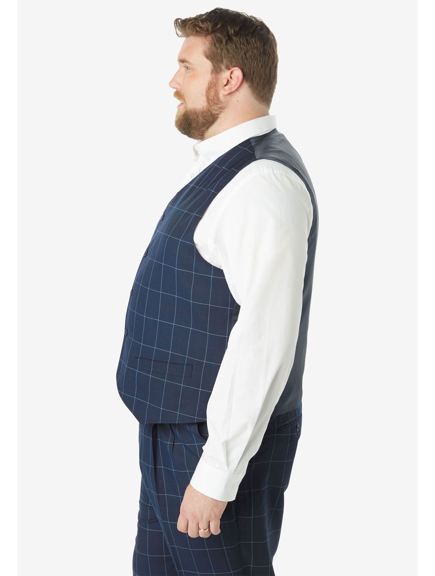 Men's KS Signature Collection Easy Movement 5-Button Suit Vest