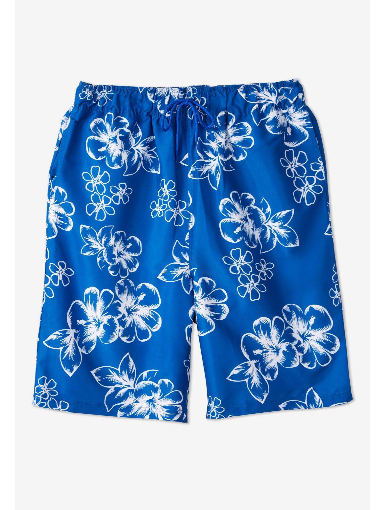 Men's Hibiscus Print 8" Swim Trunks