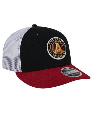 Men's Black Atlanta United FC Throwback Trucker Low Profile 9FIFTY Snapback Hat