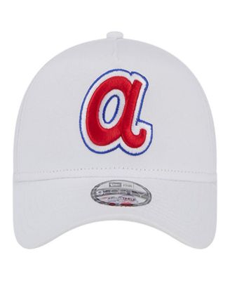 Men's White Atlanta Braves TC A-Frame 9FORTY Adjustable Hat