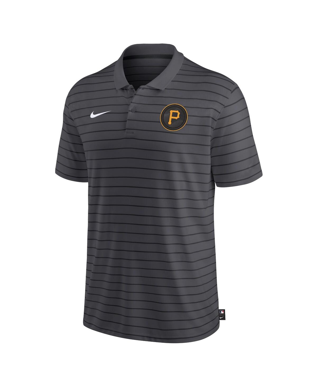 Nike Men'sPittsburgh Pirates City Connect Authentic Collection Victory Performance Polo - Charcoal