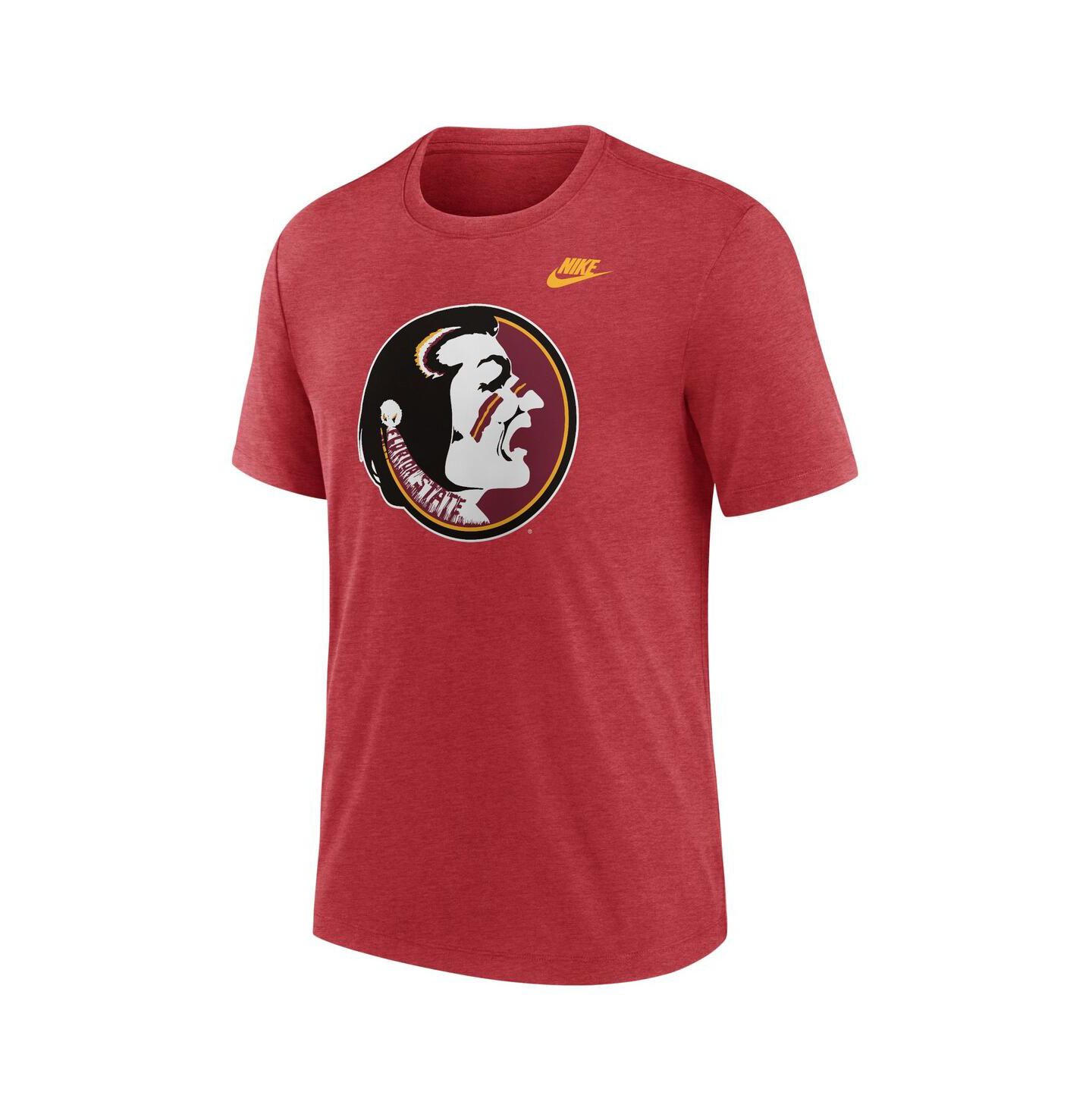 Мужская футболка Nike Florida State Seminoles Blitz Evergreen Legacy Primary Tri-Blend, цвет: Гранатовый — фото 3