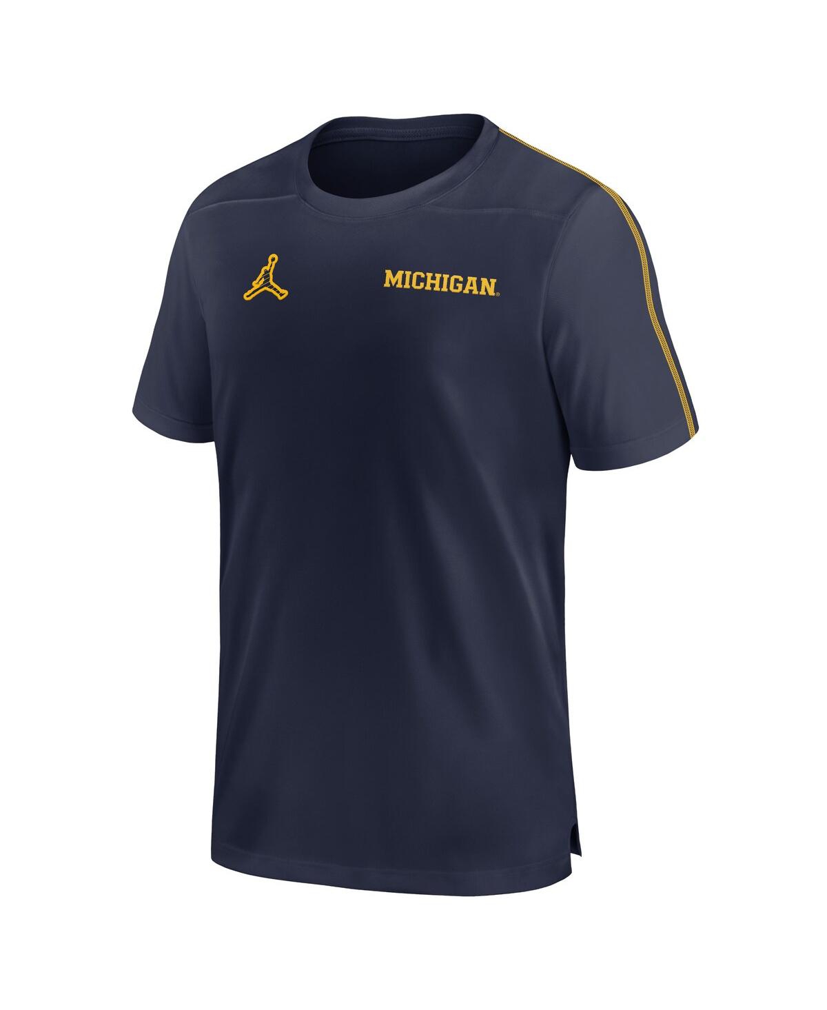 Jordan Men's Michigan Wolverines 2024 Sideline Coach Performance Top - Maize