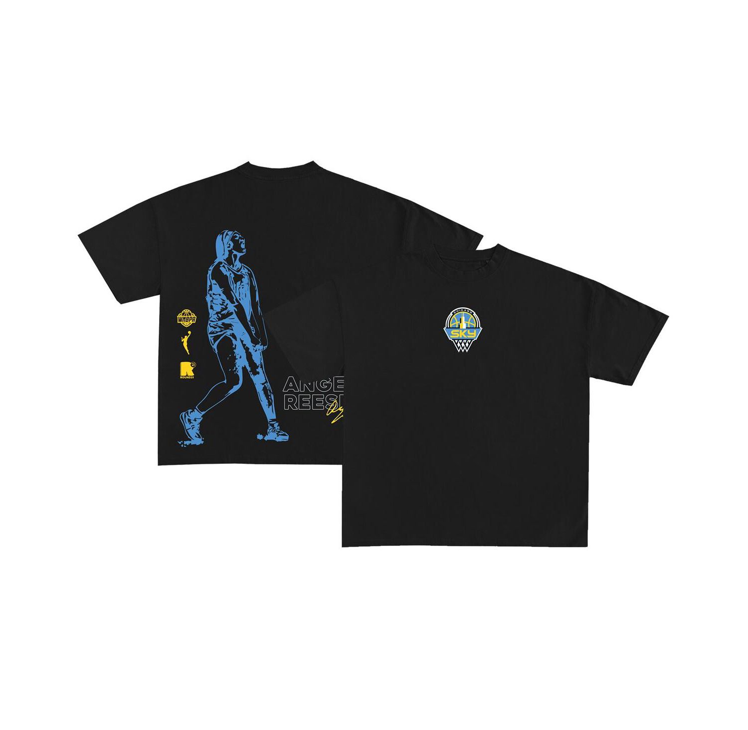 Men's and Women's Angel Reese Black Chicago Sky 2024 WNBA Draft Player T-Shirt