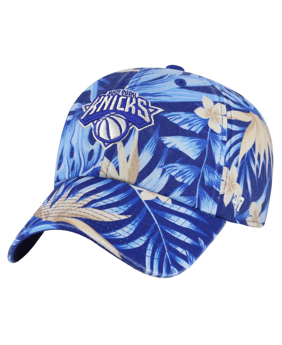 Men's Blue New York Knicks Tropicalia Floral Clean Up Adjustable Hat - Blue