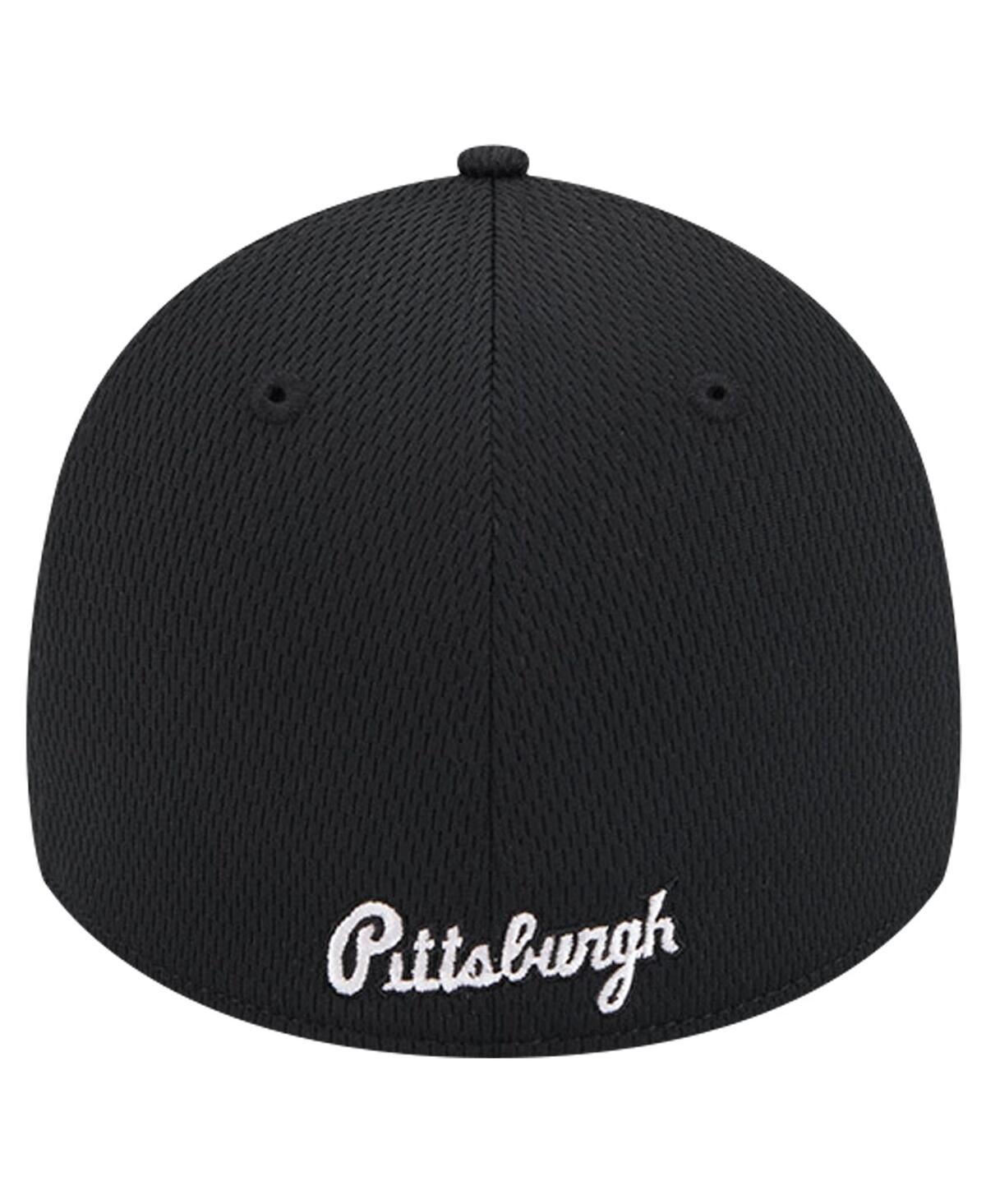 New Era Men'sPittsburgh Pirates Active Dash Mark 39THIRTY Flex Hat - Black
