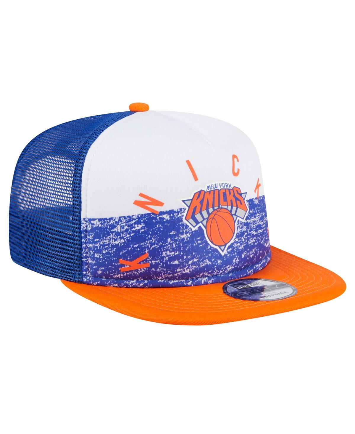 New Era Men'sNew York Knicks Arch A-Frame Trucker 9FIFTY SnapbackHat - Blue