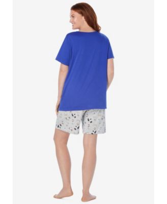Plus Size Dreams and Co. Knit Pj Short Set
