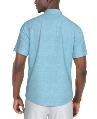 Men's Textured Short-Sleeve Fruit Print Shirt