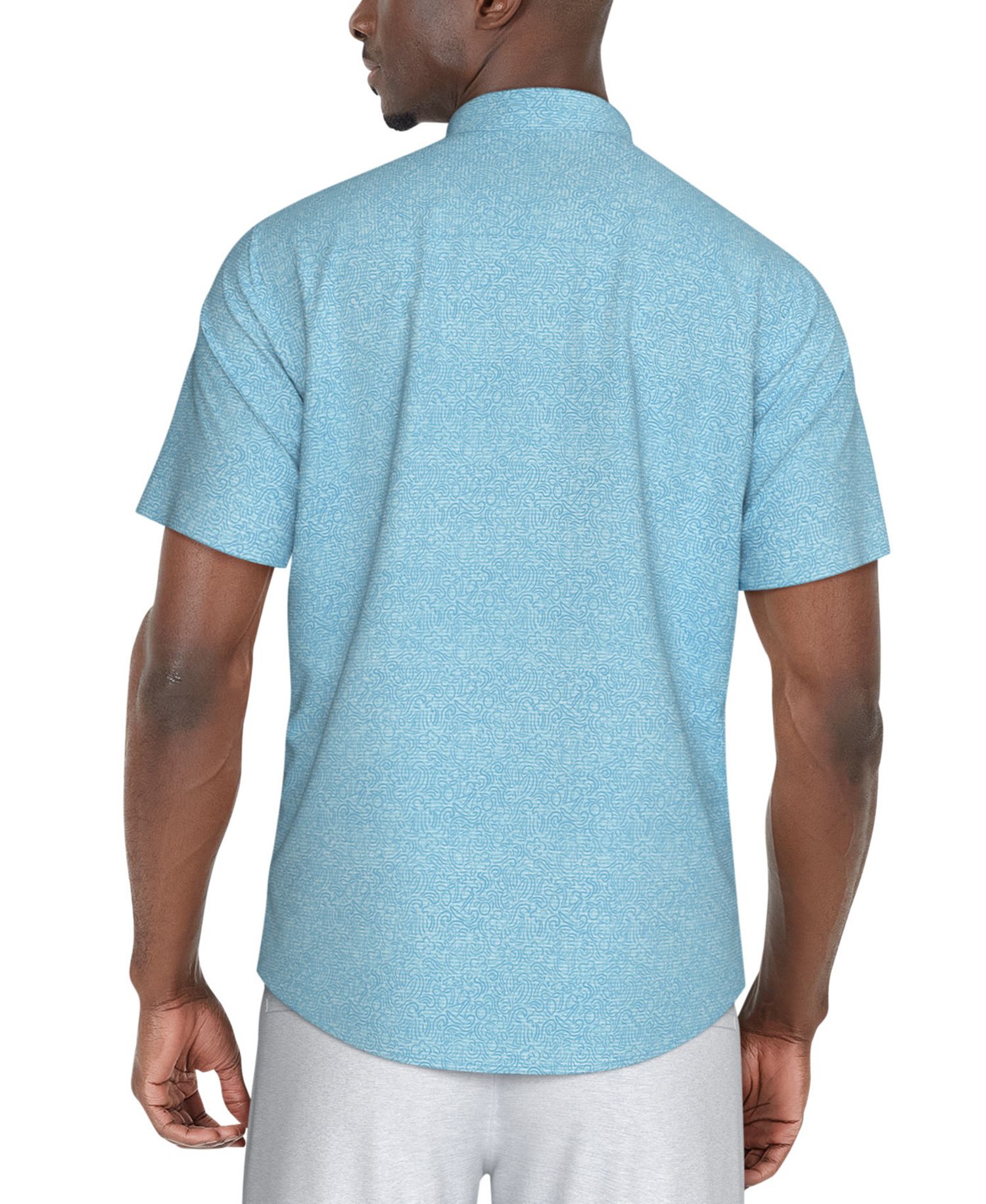 Men's Textured Short-Sleeve Fruit Print Shirt