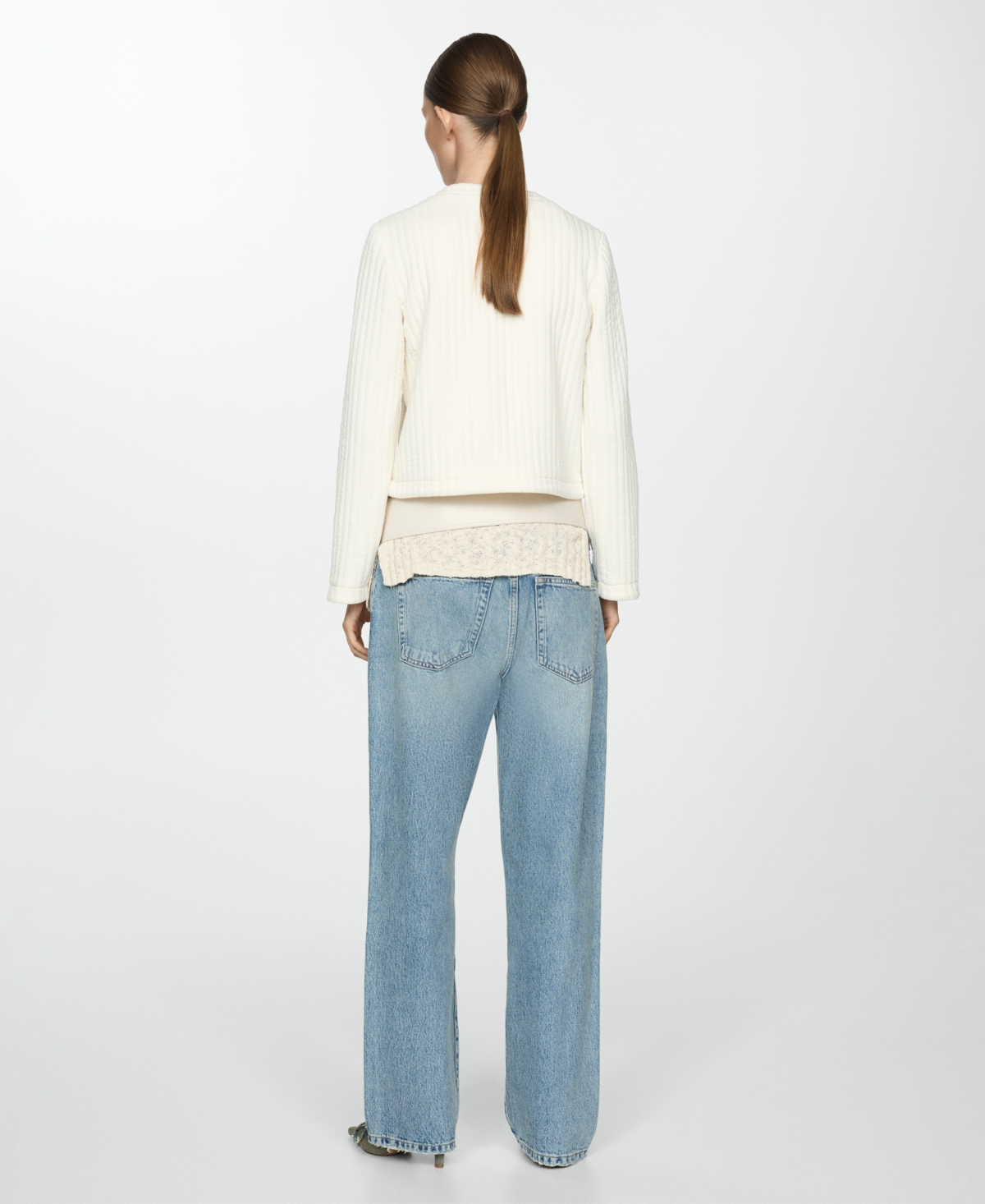 Mango Women's Pocket Textured Jacket