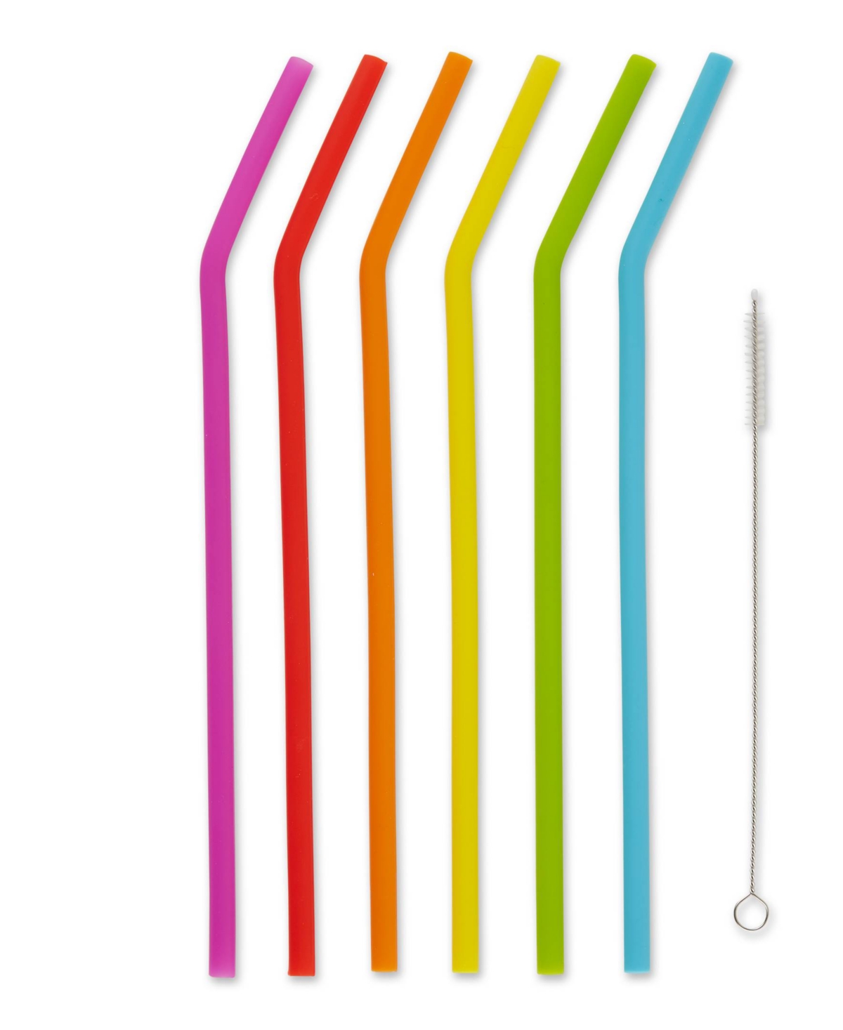 RSVP INTERNATIONAL SILICONE 6 PIECE 10" STRAW SET 
