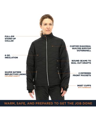 Women's Durable Quilted Jacket with Reflective Lining