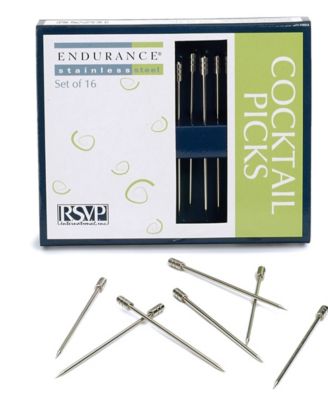 Endurance Stainless Steel 16 Piece 3.25" Cocktail Pick Set