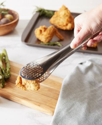 Endurance 18/8 Stainless Steel 10" Large Straining Tongs