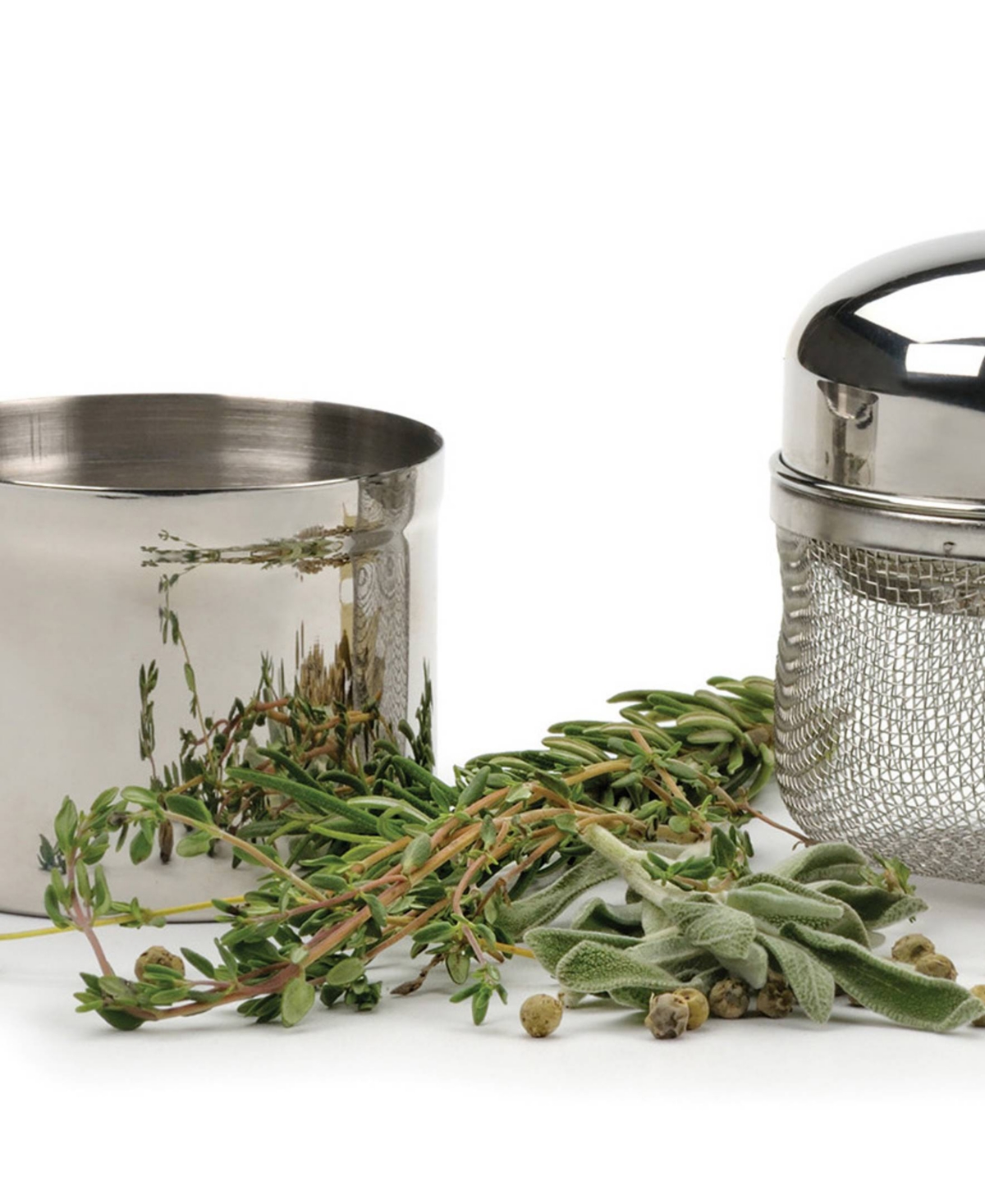 Rsvp International Stainless Steel 3" X 3" X 4" Floating Spice Ball In Silver
