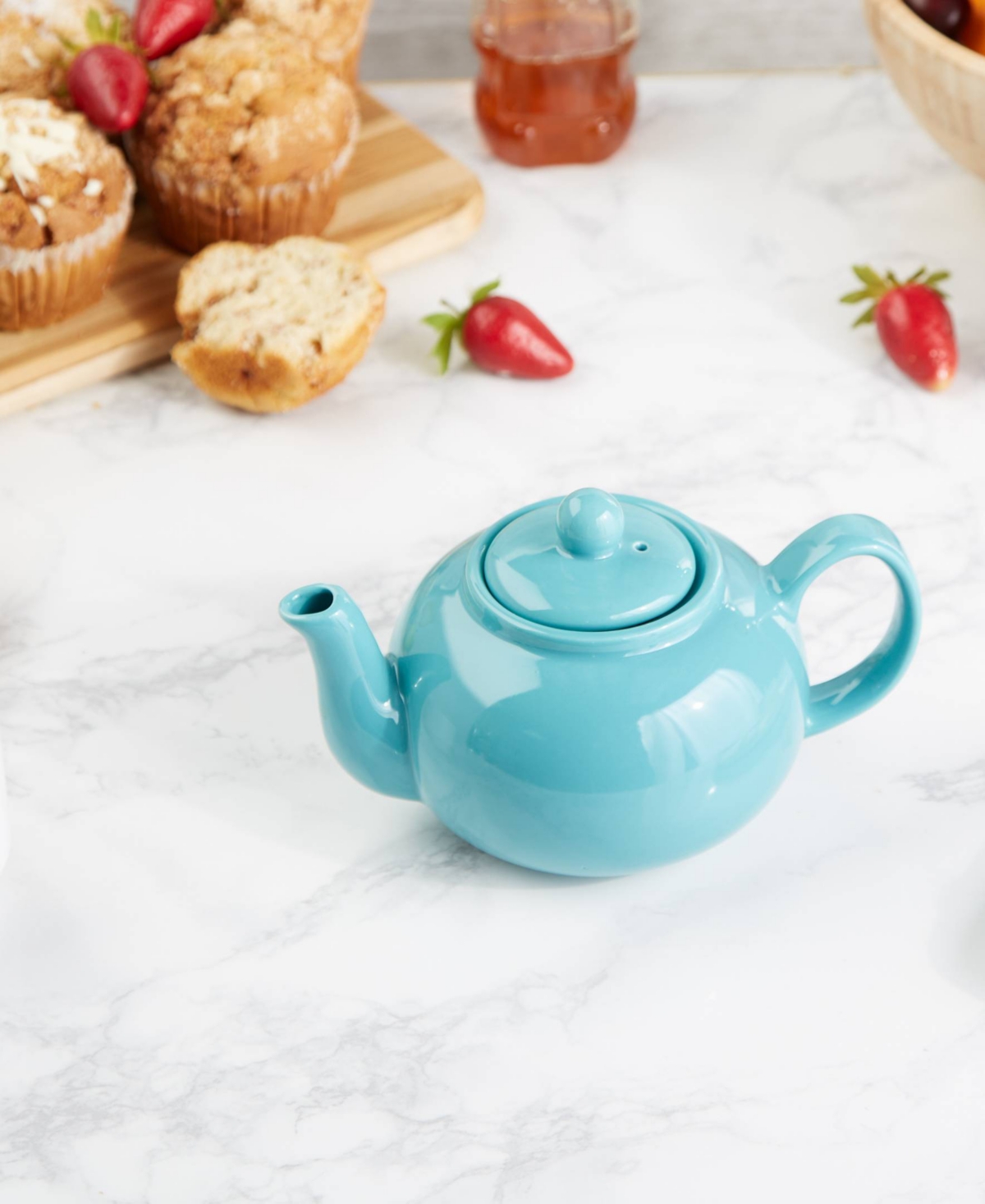 Rsvp International Stoneware 16 Ounce Turquoise Teapot In Blue