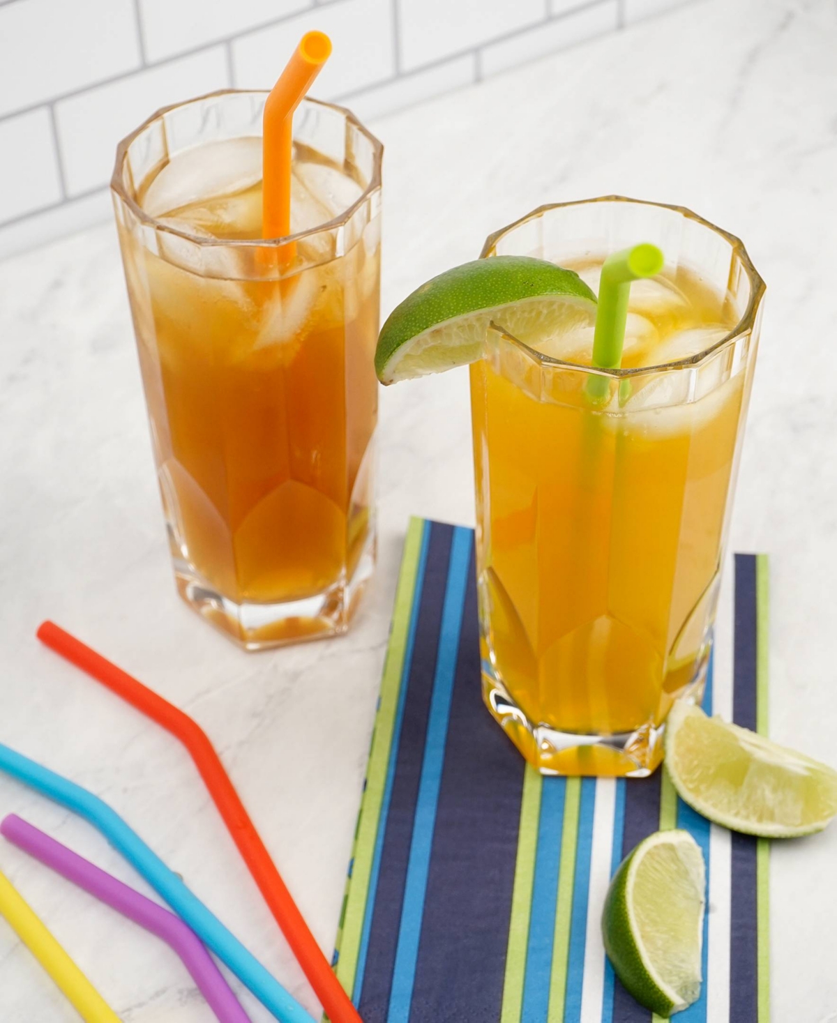 RSVP INTERNATIONAL SILICONE 6 PIECE 10" STRAW SET 