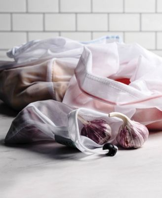 Polyester 3 Piece 12" x 16.25" Mesh Produce Bags Set