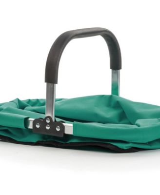 Aluminum Frame 17x11x18" Turquoise Foldable Market Basket