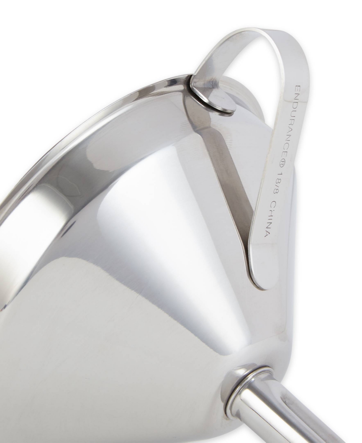 Rsvp International Endurance Stainless Steel 4" X 5" X 4.25" Deluxe Funnel With Removable Filter Set In Silver
