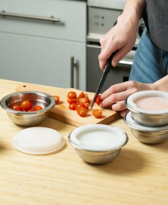 Endurance Stainless Steel 4 Piece 1 Cup Prep Bowls With Plastic Lid Set