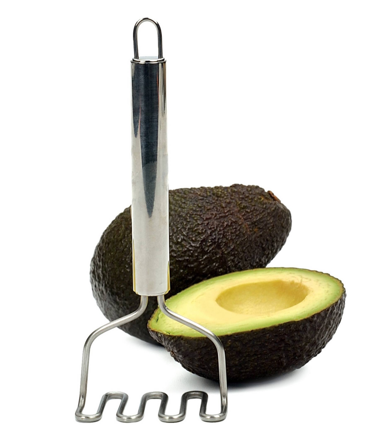 Rsvp International Endurance 18/8 Stainless Steel 3x2x7" Avocado Masher In Silver