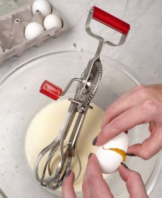 Endurance Stainless Steel Acrylic 13x5x4" Red Antique Egg Beater - Red 13x5x4"