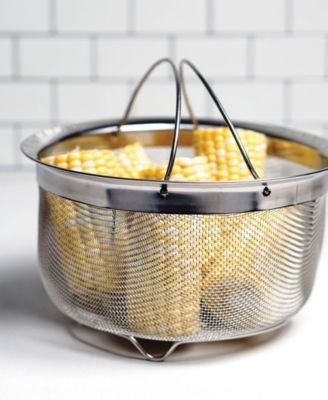 Endurance Stainless Steel 3 Quart Mesh Basket With Folding Handles