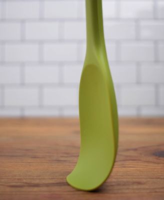 Silicone Coated Steel 11" x 2.25" Ela Series Green Spoon